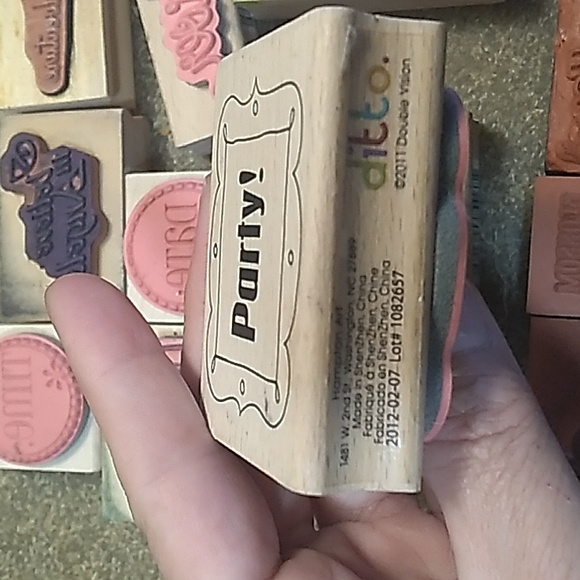 "WORDS"- Wood Block Rubber Stamps& Foam Back Rubber Stamps- (Some Vintage) - Picture 15 of 17